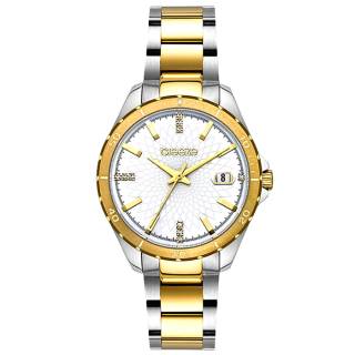 ΡΟΛΟΙ BREEZE  712141.2 BREEZE MantaRay Crystals Two Tone Stainless Steel Bracelet