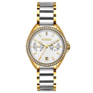 ΡΟΛΟΙ BREEZE  712161.2 BREEZE Royalisse Crystals Two Tone Stainless Steel Bracelet