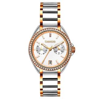 ΡΟΛΟΙ BREEZE  712161.6 BREEZE Royalisse Crystals Two Tone Stainless Steel Bracelet