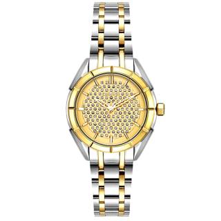 ΡΟΛΟΙ BREEZE 712181.2 BREEZE Gemstonia Crystals Two Tone Stainless Steel Bracelet