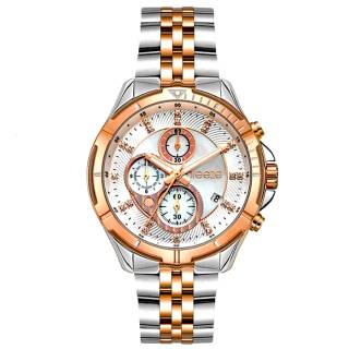 ΡΟΛΟΙ BREEZE 712191.4 BREEZE Empressa Crystals Chronograph Two Tone Stainless Steel Bracelet