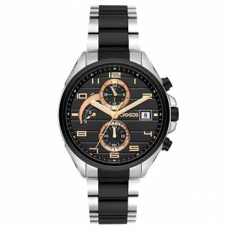 ΡΟΛΟΙ BREEZE 712302.1 BREEZE Nocturna Chronograph Two Tone Stainless Steel Bracelet