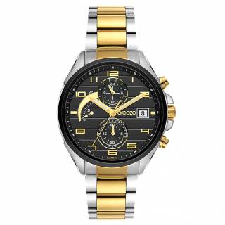 ΡΟΛΟΙ BREEZE 712302.2 BREEZE Nocturna Chronograph Two Tone Stainless Steel Bracelet