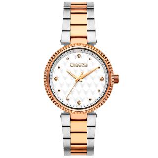 ΡΟΛΟΙ BREEZE 712341.4 BREEZE Bossy Zircons Two Tone Stainless Steel Bracelet