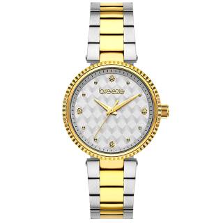 ΡΟΛΟΙ BREEZE 712341.7 BREEZE Bossy Zircons Two Tone Stainless Steel Bracelet