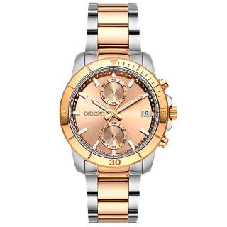 ΡΟΛΟΙ BREEZE 712391.4 BREEZE Sparkly Crystals Chronograph Two Tone Stainless Steel Bracelet