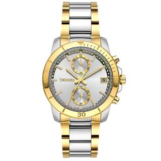 ΡΟΛΟΙ BREEZE 712391.6 BREEZE Sparkly Crystals Chronograph Two Tone Stainless Steel Bracelet