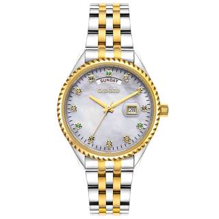 ΡΟΛΟΙ BREEZE 712401.6 BREEZE Glacier Swarovski Two Tone Stainless Steel Bracelet