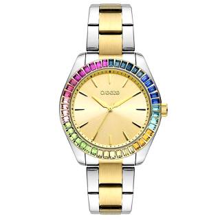 ΡΟΛΟΙ BREEZE 712411.2 BREEZE Prismatic Crystals Two Tone Stainless Steel Bracelet