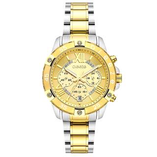 ΡΟΛΟΙ BREEZE 712441.2 BREEZE Spectacolo Swarovski Chronograph Two Tone Stainless Steel Bracelet