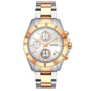 ΡΟΛΟΙ BREEZE  712461.5 BREEZE Obsession Swarovski Chronograph Two Tone Stainless Steel Bracelet