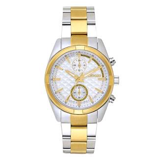 ΡΟΛΟΙ BREEZE  712501.1 BREEZE Starlight Swarovski Chronograph Two Tone Stainless Steel Bracelet