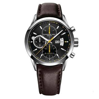 Ρολόι RAYMOND WEIL 7730-STC-20021 RAYMOND WEIL Geneve Freelancer Chrono Automatic Brown Leather Strap