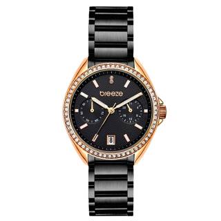 ΡΟΛΟΙ BREEZE  8812161.6 BREEZE Royalisse Crystals Black Stainless Steel Bracelet