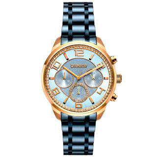 ΡΟΛΟΙ BREEZE  812211.3 BREEZE Myrina Crystals Chronograph Blue Stainless Steel Bracelet