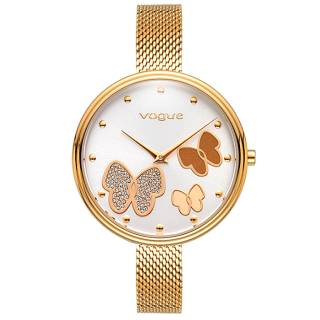 ΡΟΛΟΙ VOGUE 812442 VOGUE Papillons II Crystals Gold Stainless Steel Bracelet