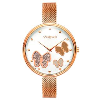 ΡΟΛΟΙ VOGUE 812451 VOGUE Papillons II Crystals Rose Gold Stainless Steel Bracelet