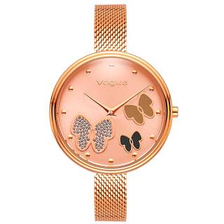 ΡΟΛΟΙ VOGUE 812452 VOGUE Papillons II Crystals Rose Gold Stainless Steel Bracelet