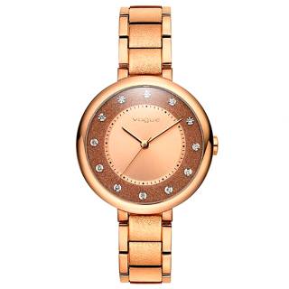 ΡΟΛΟΙ VOGUE  812951 VOGUE Perfume Crystals Rose Gold Stainless Steel Bracelet