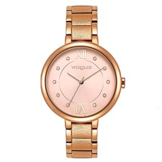 ΡΟΛΟΙ VOGUE 812951N VOGUE Perfume Crystals Rose Gold Stainless Steel Bracelet