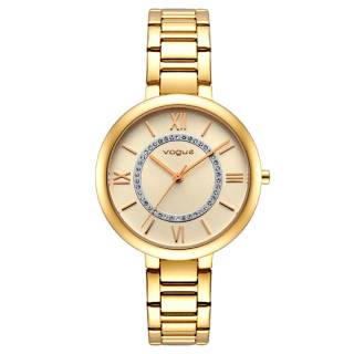 ΡΟΛΟΙ VOGUE 814641 VOGUE Mini Twist Crystals Gold Stainless Steel Bracelet