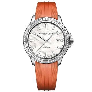 Ρολόι RAYMOND WEIL 8160-RS4-97001 RAYMOND WEIL Tango Orange Rubber Strap with 42 Diamonds