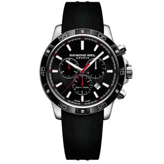 Ρολόι RAYMOND WEIL  8560-SR1-20001 RAYMOND WEIL Tango Chronograph Black Rubber Strap