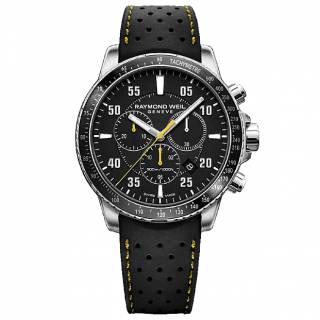 Ρολόι RAYMOND WEIL 8570-SR2-05207 RAYMOND WEIL Tango Automatic Chronograph Black Rubber Strap