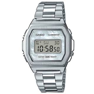 ΡΟΛΟΙ CASIO A-1000D-7EF CASIO Vintage Chronograph Silver Stainless Steel Bracelet