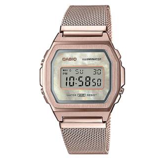 ΡΟΛΟΙ CASIO A-1000MCG-9EF CASIO Vintage Chronograph Rose Gold Stainless Steel Bracelet