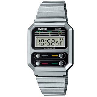 ΡΟΛΟΙ  CASIO A-100WE-1AEF CASIO Vintage Stainless Steel Bracelet