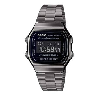 ΡΟΛΟΙ CASIO A-168WEGG-1BEF CASIO Collection Chronograph Grey Stainless Steel Bracelet