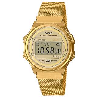 ΡΟΛΟΙ  CASIO  A-171WEMG-9AEF CASIO Vintage Chronograph Gold Stainless Steel Bracelet