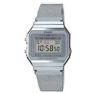 ΡΟΛΟΙ CASIO  A-700WEM-7AEF CASIO Collection Chronograph Silver Stainless Steel Bracelet