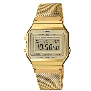 ΡΟΛΟΙ CASIO  A-700WEMG-9AEF CASIO Collection Chronograph Gold Stainless Steel Bracelet