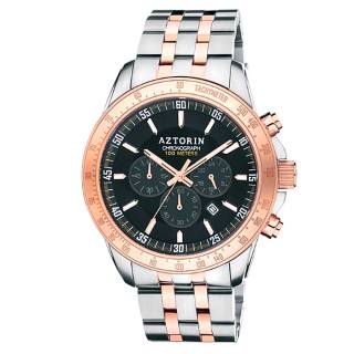 ΡΟΛΟΙ AZTORIN A059.G288 AZTORIN Sport Chronograph Two Tone Stainless Steel Bracelet