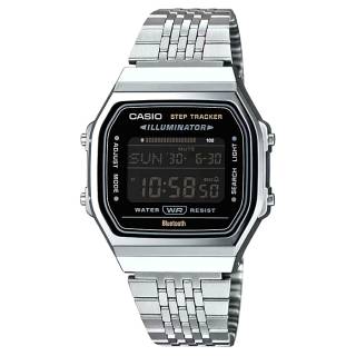 ΡΟΛΟΙ CASIO  ABL-100WE-1BEF CASIO Vintage Dual Time Chronograph Silver Stainless Steel Bracelet