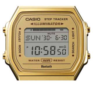 ΡΟΛΟΙ CASIO  ABL-100WEG-9AEF CASIO Vintage Dual Time Chronograph Gold Stainless Steel Bracelet