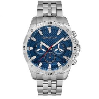 ΡΟΛΟΙ QUANTUM  ADG691.390 QUANTUM Adrenaline Chronograph Silver Stainless Steel Bracelet