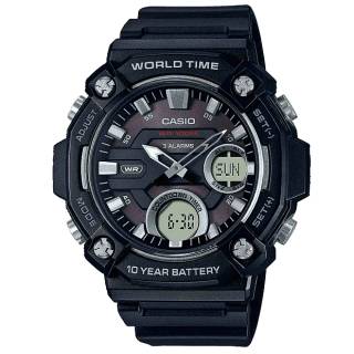 ΡΟΛΟΙ CASIO AEQ-120W-1AVEF CASIO Collection Chronograph Black Plastic Strap