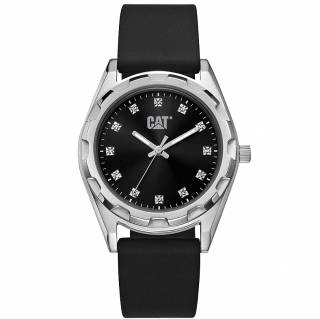 ΡΟΛΟΙ CATERPILLAR  AL34021151 CATERPILLAR California Lady Crystals Black Leather Strap