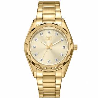 ΡΟΛΟΙ CATERPILLAR  AL38018858 CATERPILLAR California Lady Crystals Gold Stainless Steel Bracelet