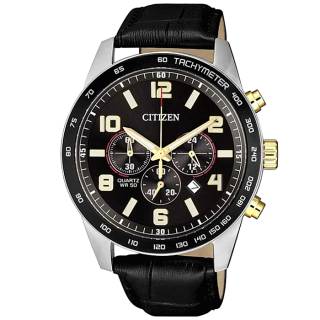 ΡΟΛΟΙ  CITIZEN  AN8166-05E CITIZEN Chronograph Black Leather Strap