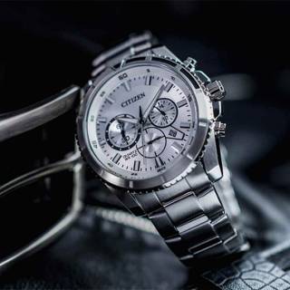 ΡΟΛΟΙ  CITIZEN AN8200-50A CITIZEN Chronograph Silver Stainless Steel Bracelet