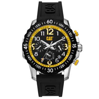 ΡΟΛΟΙ CATERPILLAR  AP14921117 CATERPILLAR Downforce Chronograph Black Silicone Strap