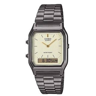 ΡΟΛΟΙ CASIO AQ-230EGG-9AEF CASIO Collection Dual Time Chronograph Grey Stainless Steel Bracelet