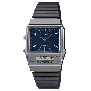 ΡΟΛΟΙ CASIO  AQ-800EB-2AEF CASIO Vintage Dual Time Chronograph Grey Stainless Steel Bracelet