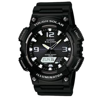 ΡΟΛΟΙ CASIO  AQ-S810W-1AVEF CASIO Collection Solar Chronograph Black Rubber Strap