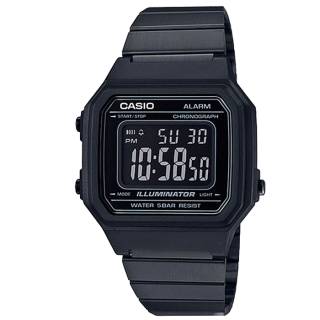 ΡΟΛΟΙ CASIO  B-650WB-1BEF CASIO Collection Chronograph Black Stainless Steel Bracelet