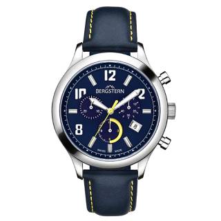 ΡΟΛΟΙ BERGSTERN B028G142 BERGSTERN Active Chronograph Blue Leather Strap